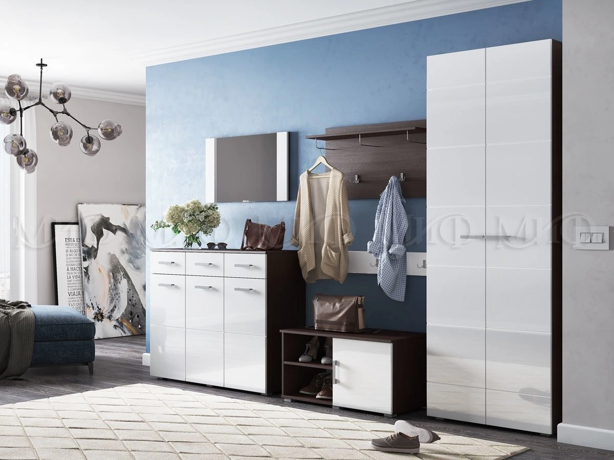 Прихожая Ницца МДФ (Ш-2900 мм x В-2170 мм x Г-450 мм)/Разные Цвета