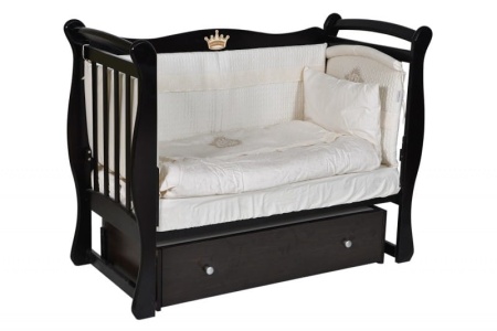 Кроватка "Viola 1" с аппликацией "Корона"