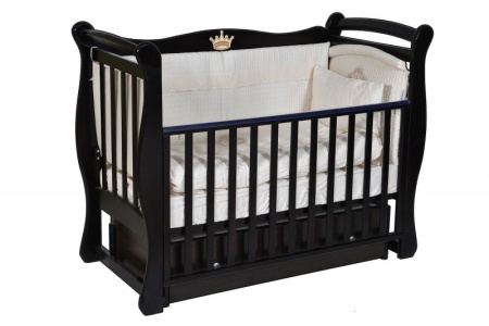 Кроватка "Viola 1" с аппликацией "Корона"