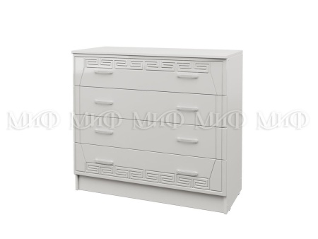 Комод Афродита-1 МДФ (Ш-900 x В-985 x Г-430 мм) Белый Глянец