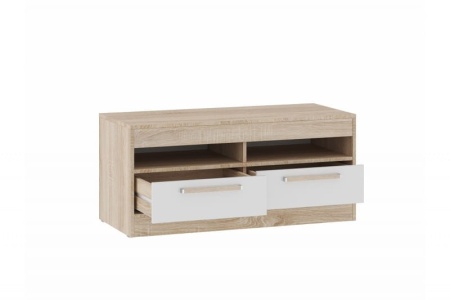 Тумба под ТВ Оксфорд Дуб Сонома/Белый 