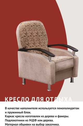 Кресло для Отдыха (Ш-700 x Г-800 x В-950 мм/Разные Цвета